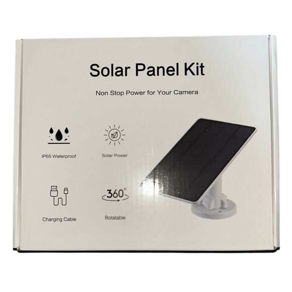 5V Solar Panel Charger IP65 Waterproof Power Supply 360 Degree for Camera/More - Picture 1 of 3